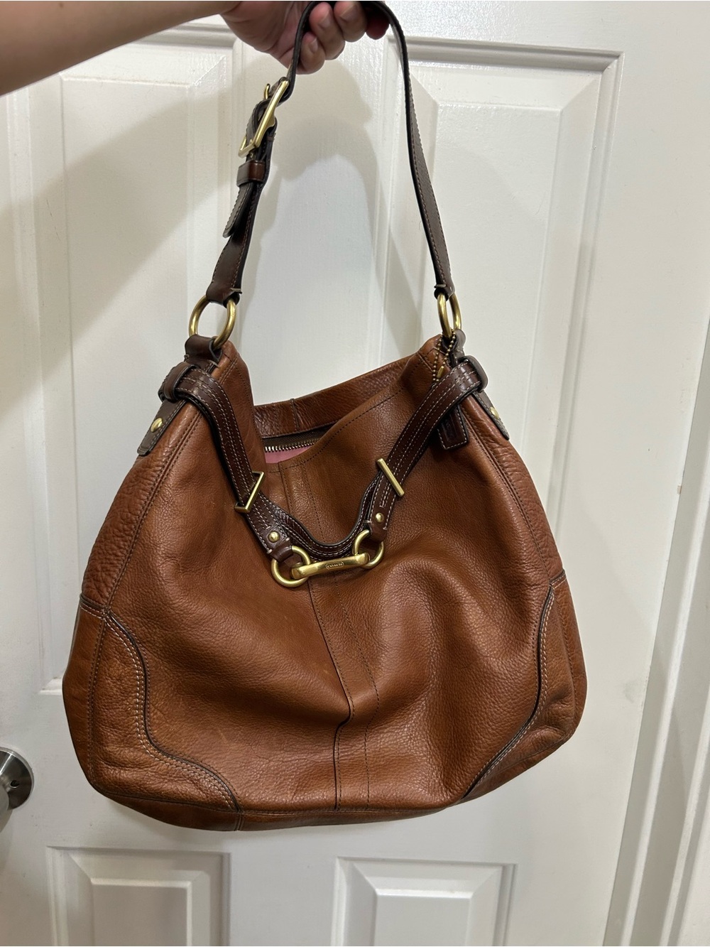 Coach Vintage Y2K Brown Leather Hobo Shoulder Bag style 12460